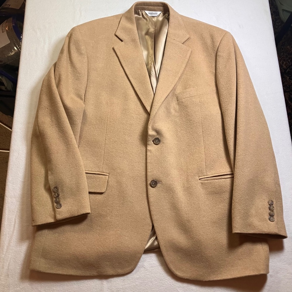 Joseph Feiss‎ International Mens Tan 100% Camelhair Blazer Jacket Size 44R